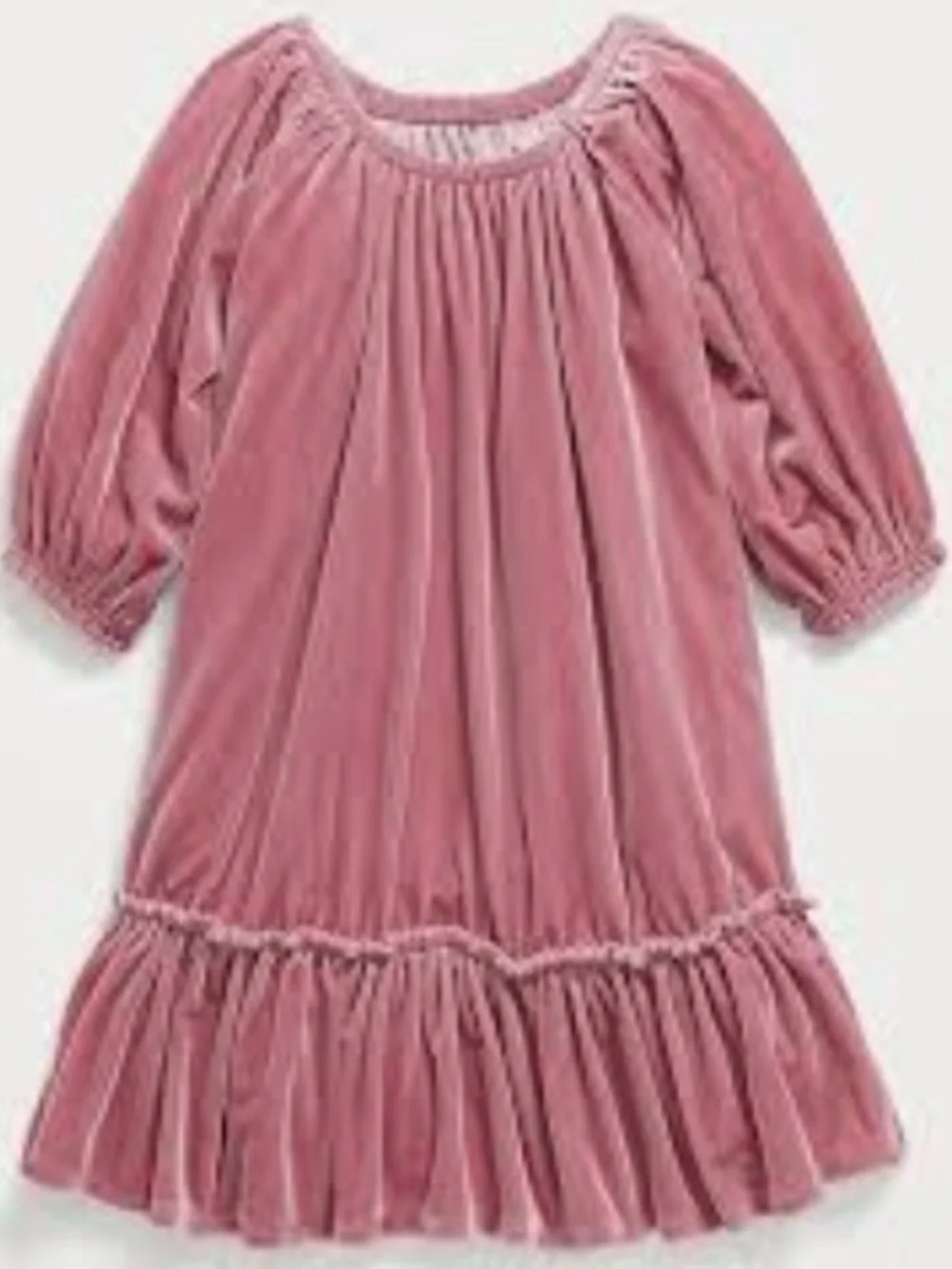Old Navy NWT Baby Girl Size 12-18 Months Puffy Sleeve Holiday Velour Dress